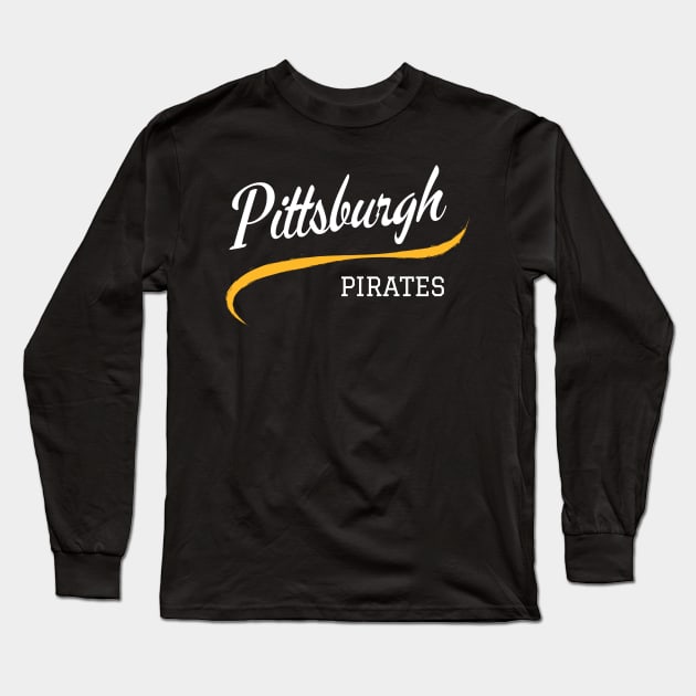 Pirates Retro Long Sleeve T-Shirt by CityTeeDesigns